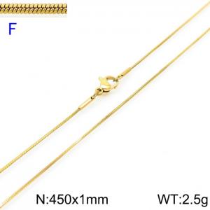 SS Gold-Plating Necklace - KN231100-Z