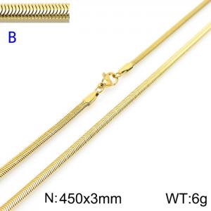 SS Gold-Plating Necklace - KN231102-Z