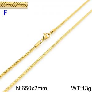 SS Gold-Plating Necklace - KN231105-Z