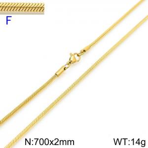 SS Gold-Plating Necklace - KN231108-Z