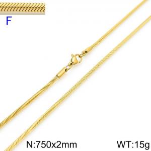 SS Gold-Plating Necklace - KN231111-Z