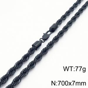 Hot sell classic stainless steel 7mm rope chain fashional individual necklace - KN231491-Z