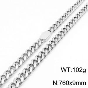 Fashion 316L Stainless Steel Cuban Link Chain Long Necklace For Men - KN231662-Z