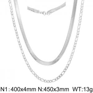 Stainless steel blade chain, flat snake chain, hip hop chip chain, NK chain - KN232340-Z