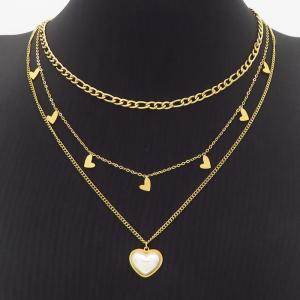 SS Gold-Plating Necklace - KN233012-HM
