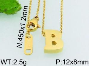SS Gold-Plating Necklace - KN23324-PH