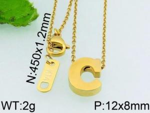 SS Gold-Plating Necklace - KN23325-PH