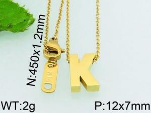 SS Gold-Plating Necklace - KN23333-PH