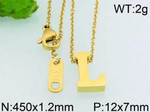 SS Gold-Plating Necklace - KN23334-PH