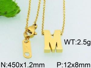 SS Gold-Plating Necklace - KN23335-PH