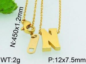 SS Gold-Plating Necklace - KN23336-PH