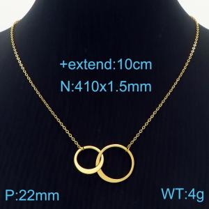 SS Gold-Plating Necklace - KN235349-KFC