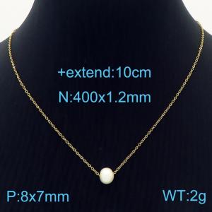 SS Gold-Plating Necklace - KN235350-KFC