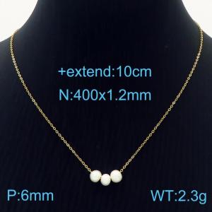 SS Gold-Plating Necklace - KN235351-KFC