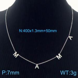 MAMA stainless steel titanium steel necklace - KN235390-K