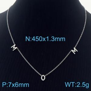 Stainless steel 450x1.3mm welding chain simple style mom jewelry for mother's day classic sivler necklace - KN236018-KLX