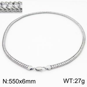 French luxury CNC diamond-encrusted stainless steel ladies necklace - KN239501-KFC