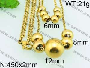 SS Gold-Plating Necklace - KN24040-Z