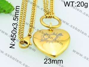 SS Gold-Plating Necklace - KN24041-Z