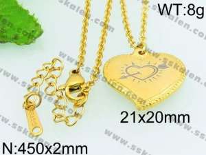 SS Gold-Plating Necklace - KN24044-Z