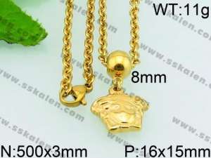 SS Gold-Plating Necklace - KN24110-Z