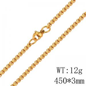 Staineless Steel Small Gold-plating Chain - KN24860-Z