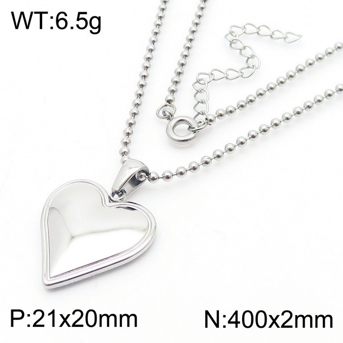 Japanese and Korean Steel Love Pendant Stainless Steel Necklace