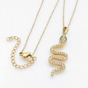 Stainless Steel Stone Necklace - KN260088-KD