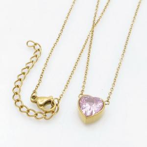 Stainless Steel Stone Necklace - KN260099-MW