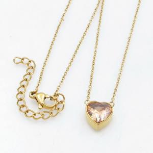 Stainless Steel Stone Necklace - KN260100-MW