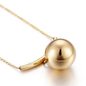 SS Gold-Plating Necklace - KN27019-Z