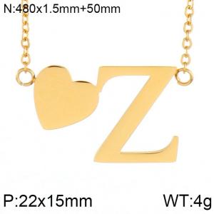 SS Gold-Plating Necklace - KN27661-K