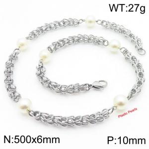 Stainless Steel Necklace - KN282263-Z