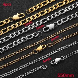 SS Gold-Plating Necklace - KN282329-Z