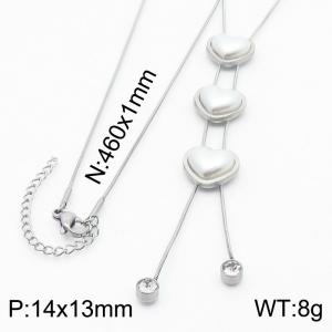 Stainless Steel Stone Necklace - KN282745-HJ