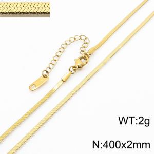 Stainless steel blade chain necklace - KN282897-Z