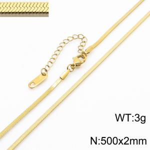 Stainless steel blade chain necklace - KN282899-Z