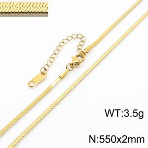 Stainless steel blade chain necklace - KN282900-Z