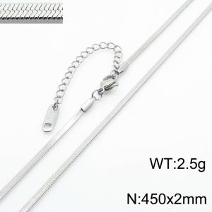 Stainless steel blade chain necklace - KN282903-Z
