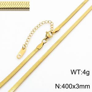 Stainless steel blade chain necklace - KN282907-Z