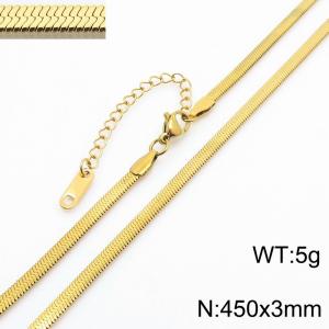 Stainless steel blade chain necklace - KN282908-Z