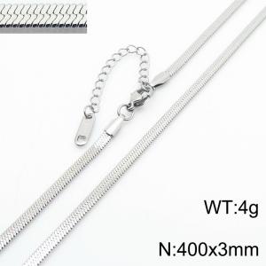 Stainless steel blade chain necklace - KN282912-Z