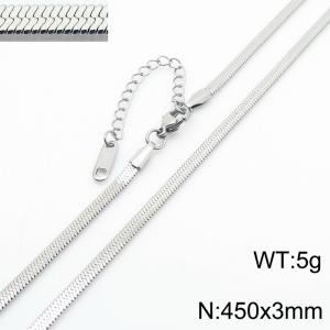 Stainless steel blade chain necklace - KN282913-Z