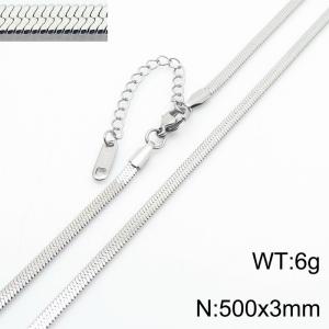 Stainless steel blade chain necklace - KN282914-Z