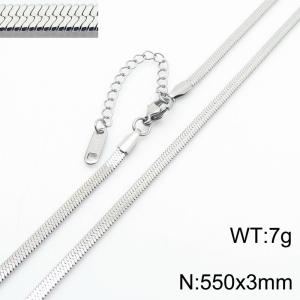 Stainless steel blade chain necklace - KN282915-Z