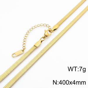 Stainless steel blade chain necklace - KN282917-Z