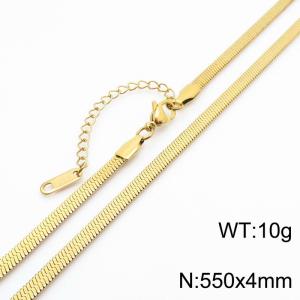 Stainless steel blade chain necklace - KN282920-Z