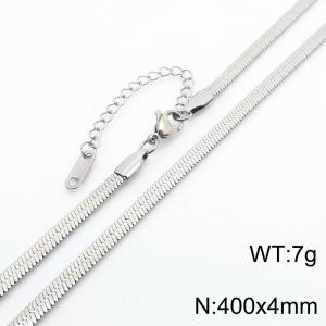 Stainless steel blade chain necklace - KN282922-Z