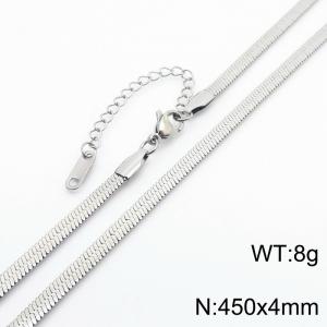 Stainless steel blade chain necklace - KN282923-Z