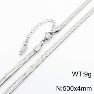 Stainless steel blade chain necklace - KN282924-Z